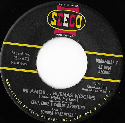 Celia Cruz Con La Sonora Matancera : Rock And Roll / Mi Amor, Buenas Noches (7", Single)