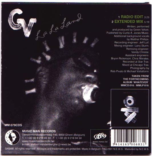 Green Velvet : La La Land (CD, Single)