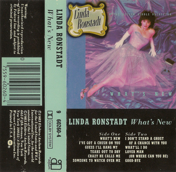 Linda Ronstadt & Nelson Riddle And His Orchestra : What's New (Cass, Album, AR,)