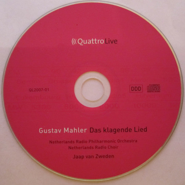 Groot Omroepkoor, Jaap van Zweden, Gustav Mahler : Das Klagende Lied (CD, Album)