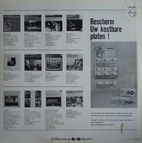 Wolfgang Amadeus Mozart, Johann Sebastian Bach, Karl Böhm, Concertgebouworkest, Szymon Goldberg, Netherlands Chamber Orchestra, Arthur Grumiaux, Léon Guller : 41e Symfonie in C K.V. 551 "Jupiter" - 3e Brandenburgse Concert - Vioolconcert in E (LP, Comp, Mono)