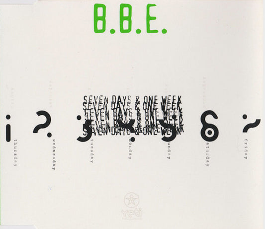 B.B.E. : Seven Days & One Week (CD, Maxi)