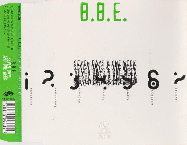 B.B.E. : Seven Days & One Week (CD, Maxi)