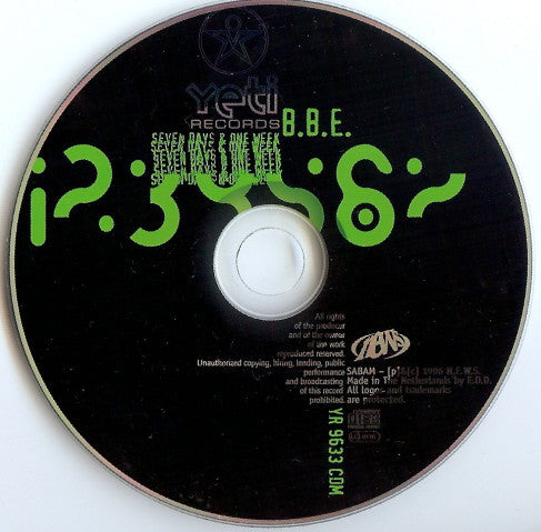 B.B.E. : Seven Days & One Week (CD, Maxi)