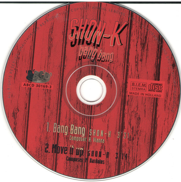 SHON-K : Bang Bang (CD, Single)