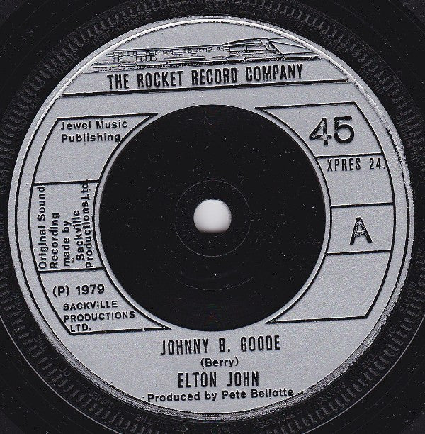 Elton John : Johnny B. Goode / Thunder In The Night (7", Single)