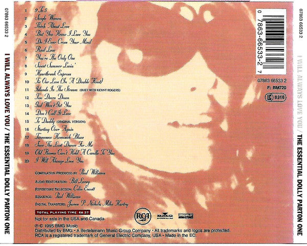 Dolly Parton : I Will Always Love You (The Essential Dolly Parton One) (CD, Comp, RM)