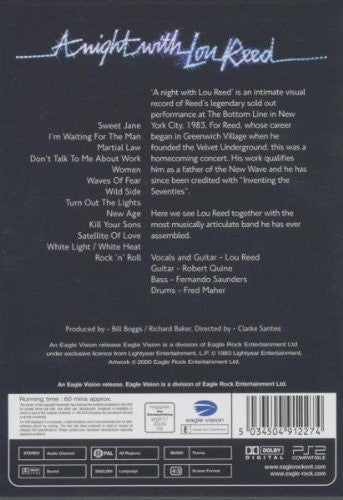 Lou Reed : A Night With Lou Reed (DVD-V, PAL)