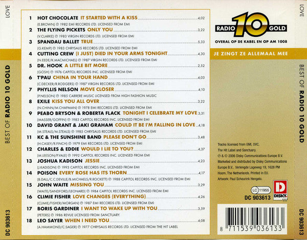 Various : Best Of Radio 10 Gold - Love (CD, Comp)