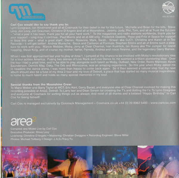 Carl Cox : Mixed Live 2nd Session: Area², Detroit (CD, Mixed)
