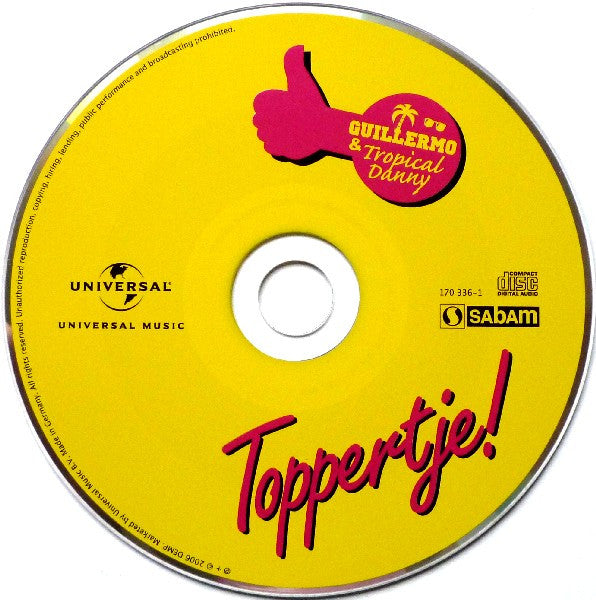 Guillermo & Tropical Danny : Toppertje! (CD, Single)