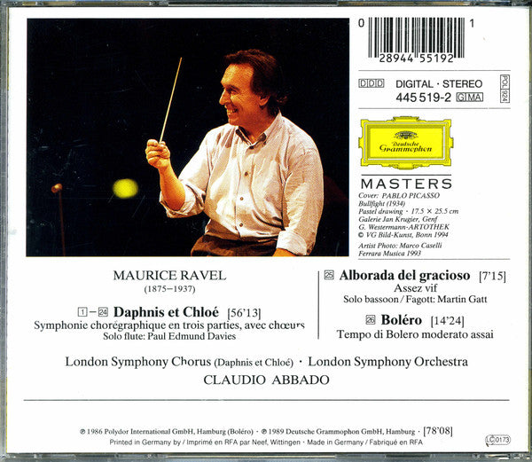 Maurice Ravel - London Symphony Orchestra, Claudio Abbado : Boléro / Daphnis Et Chloë / Alborada Del Gracisoso (CD, Comp)