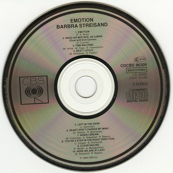 Barbra Streisand : Emotion (CD, Album)