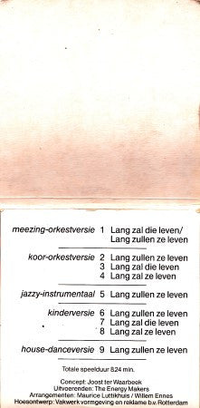 The Energy Makers : Lang Zullen Ze Leven! - De Feest-CD Van Duracell  (CD, Mini, Single, Promo)
