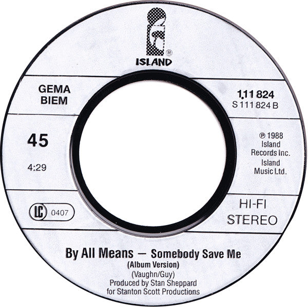 By All Means : Somebody Save Me (7", Single)