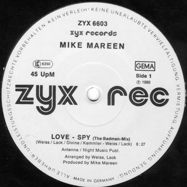 Mike Mareen : Love-Spy (12", Single)