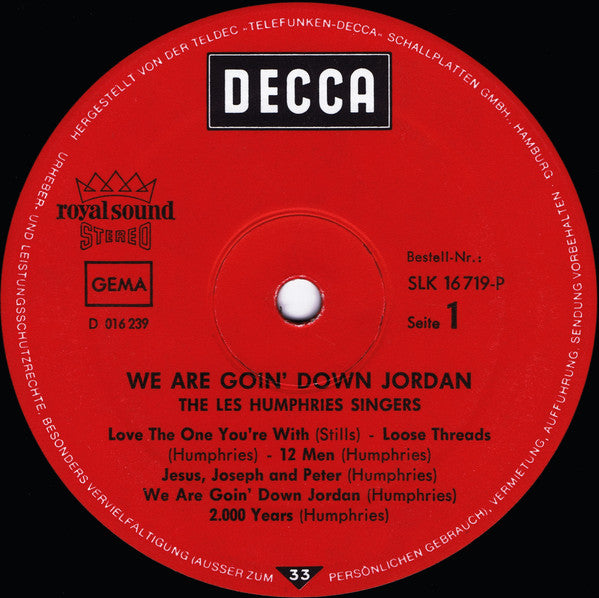 Les Humphries Singers : We Are Goin' Down Jordan (LP, Album)