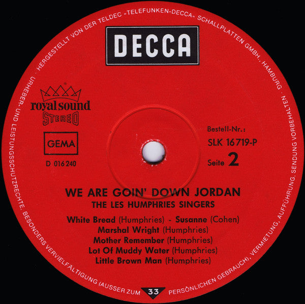 Les Humphries Singers : We Are Goin' Down Jordan (LP, Album)