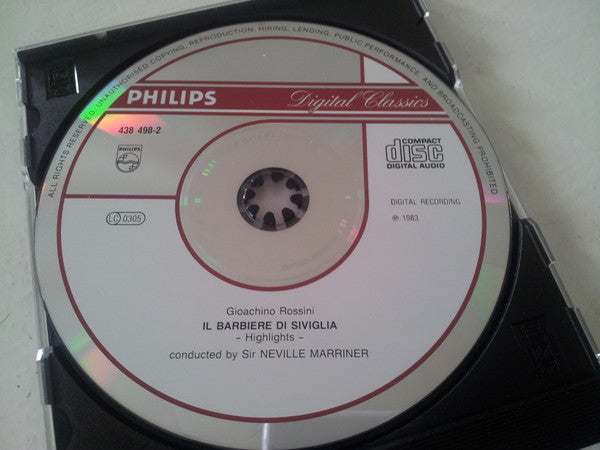 Gioacchino Rossini, Thomas Allen, Agnes Baltsa, Francisco Araiza, The Academy Of St. Martin-in-the-Fields, Sir Neville Marriner : Il Barbiere Di Siviglia - Highlights (CD, Comp)