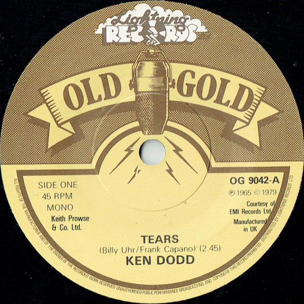 Ken Dodd : Tears  /  The River (7", Single, Mono, RE)