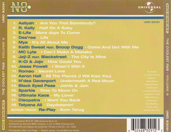 Various : No Sweat 6 (The Coolest R&B) (CD, Comp)