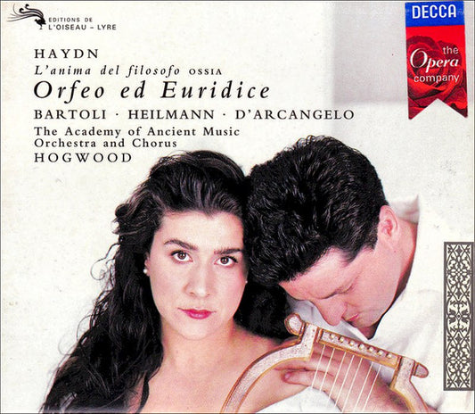 Cecilia Bartoli • Uwe Heilmann • Ildebrando D'Arcangelo • The Academy Of Ancient Music And The Academy Of Ancient Music Chorus, Christopher Hogwood, Joseph Haydn : L'Anima Del Filosofo Ossia Orfeo Ed Euridice (2xCD, Album, RE + Box, RE)