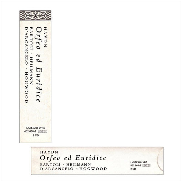 Cecilia Bartoli • Uwe Heilmann • Ildebrando D'Arcangelo • The Academy Of Ancient Music And The Academy Of Ancient Music Chorus, Christopher Hogwood, Joseph Haydn : L'Anima Del Filosofo Ossia Orfeo Ed Euridice (2xCD, Album, RE + Box, RE)