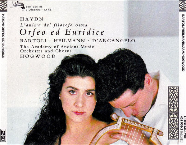 Cecilia Bartoli • Uwe Heilmann • Ildebrando D'Arcangelo • The Academy Of Ancient Music And The Academy Of Ancient Music Chorus, Christopher Hogwood, Joseph Haydn : L'Anima Del Filosofo Ossia Orfeo Ed Euridice (2xCD, Album, RE + Box, RE)