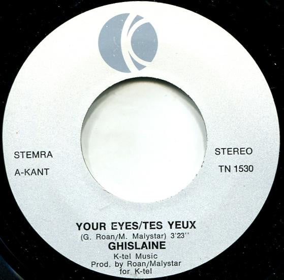 Ghislaine (3) : Your Eyes/Tes Yeux (7", Single)