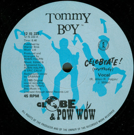 MC G.L.O.B.E. & Pow Wow : Celebrate! (Everybody) (12")