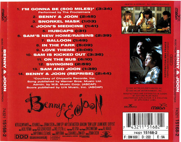 Rachel Portman : Benny & Joon (Music From The Original Motion Picture Soundtrack) (CD, Album)