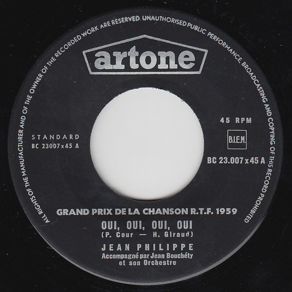 Jean Philippe (4) : Oui, Oui, Oui, Oui (7", Single)