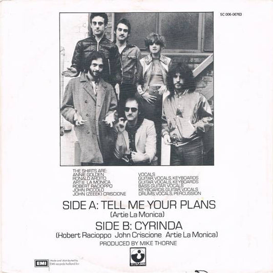 The Shirts : Tell Me Your Plans (7", Single)