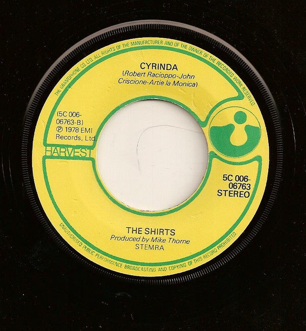 The Shirts : Tell Me Your Plans (7", Single)