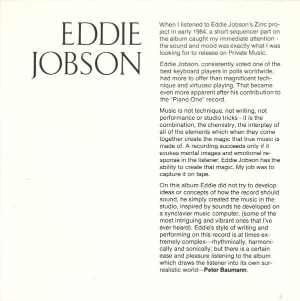 Eddie Jobson : Theme Of Secrets (CD, Album, RE)