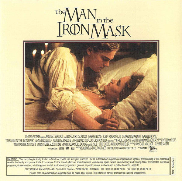 Nick Glennie-Smith : The Man In The Iron Mask (Music From The United Artists Motion Picture) (CD, Album)