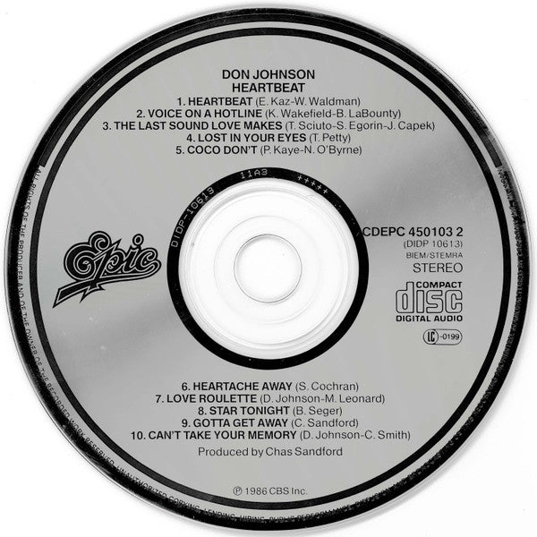 Don Johnson : Heartbeat (CD, Album)