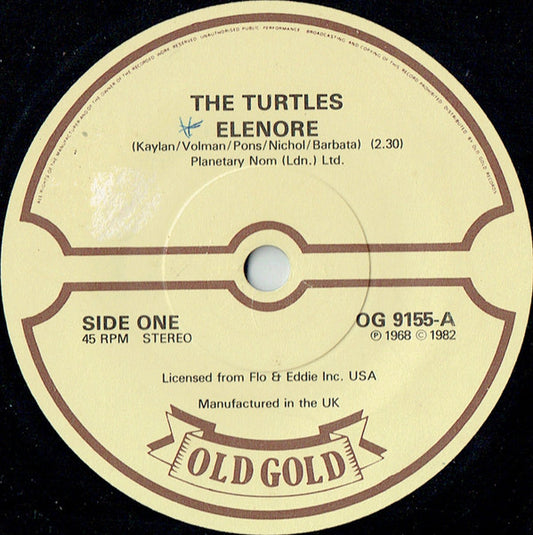 The Turtles : Elenore / She'd Rather Be With Me (7", Single)