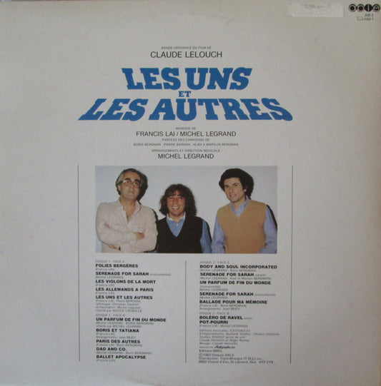 Francis Lai & Michel Legrand : Les Uns Et Les Autres (Bande Originale Du Film) (2xLP, Album)