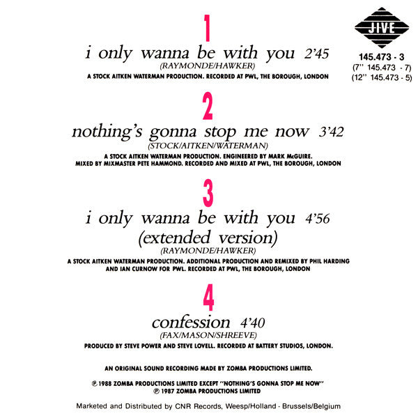 Samantha Fox : I Only Wanna Be With You (CD, Maxi, Car)