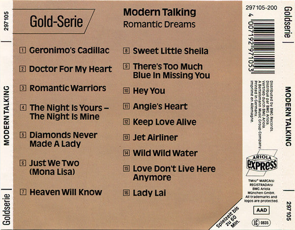 Modern Talking : Romantic Dreams (CD, Comp, Gol)