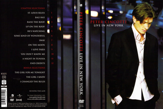 Peter Cincotti : Live In New York (DVD, PAL)