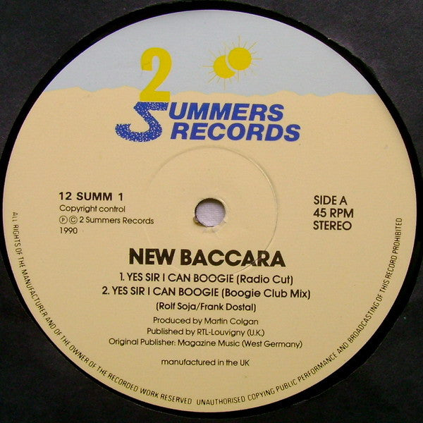 New Baccara : Yes Sir, I Can Boogie - 1990 Version (12")