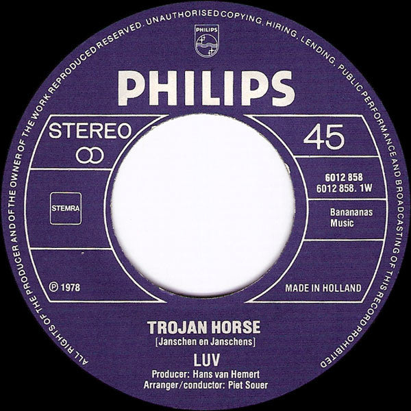 Luv' : Trojan Horse (7", Single)