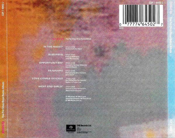 Pet Shop Boys : Disco (CD, Comp)