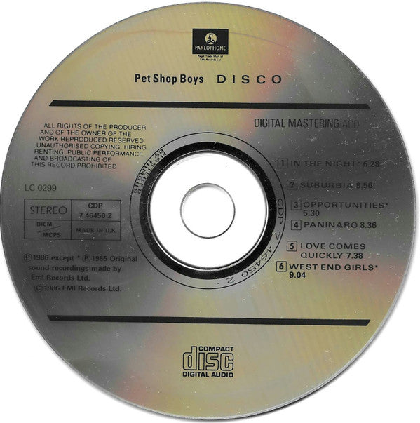 Pet Shop Boys : Disco (CD, Comp)