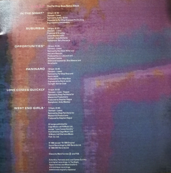 Pet Shop Boys : Disco (CD, Comp)