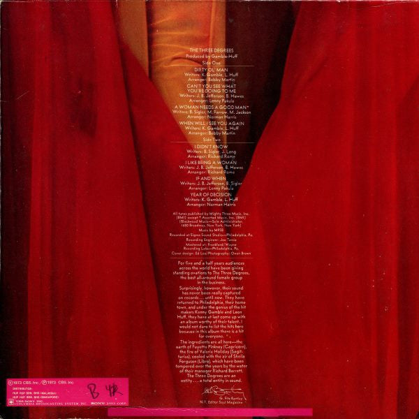 The Three Degrees : The Three Degrees (LP, Album, Gat)