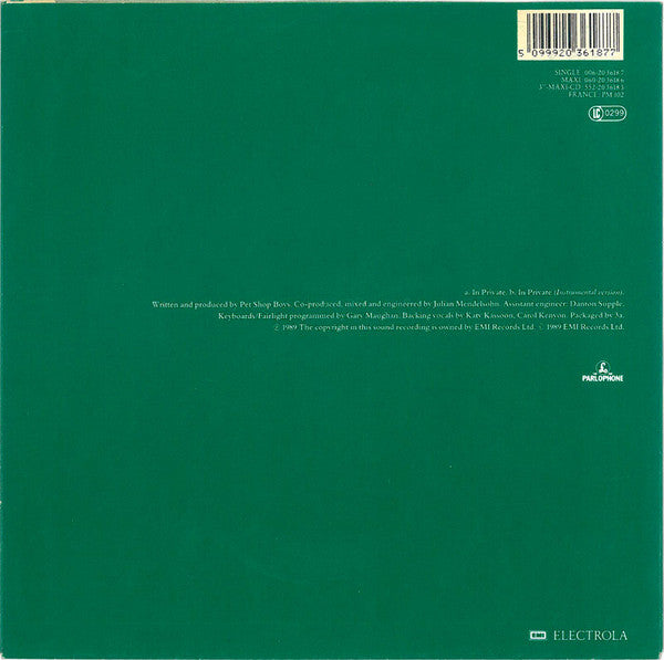 Dusty Springfield : In Private (7", Single)