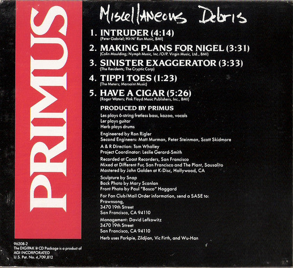 Primus : Miscellaneous Debris (CD, EP, Club, Dig)